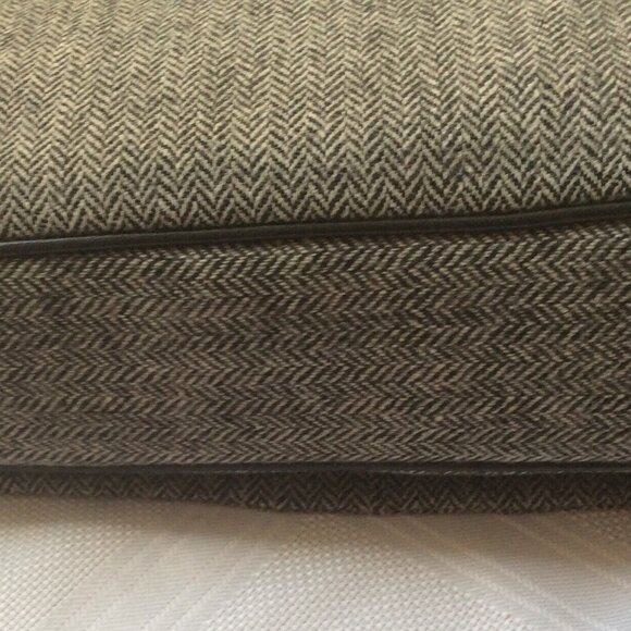 Early 2000 vintage Ralph Lauren black tweed and leather baguette handbag - great - Picture 3 of 4